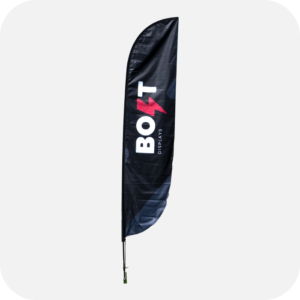 15' feather flag custom single side print ground stake kit