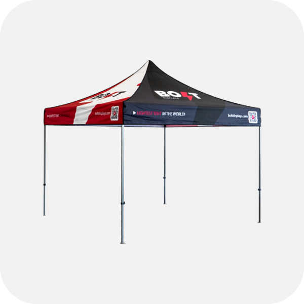 10×10 custom printed tent kit